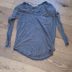 We The Free Charcoal Long Sleeve Top